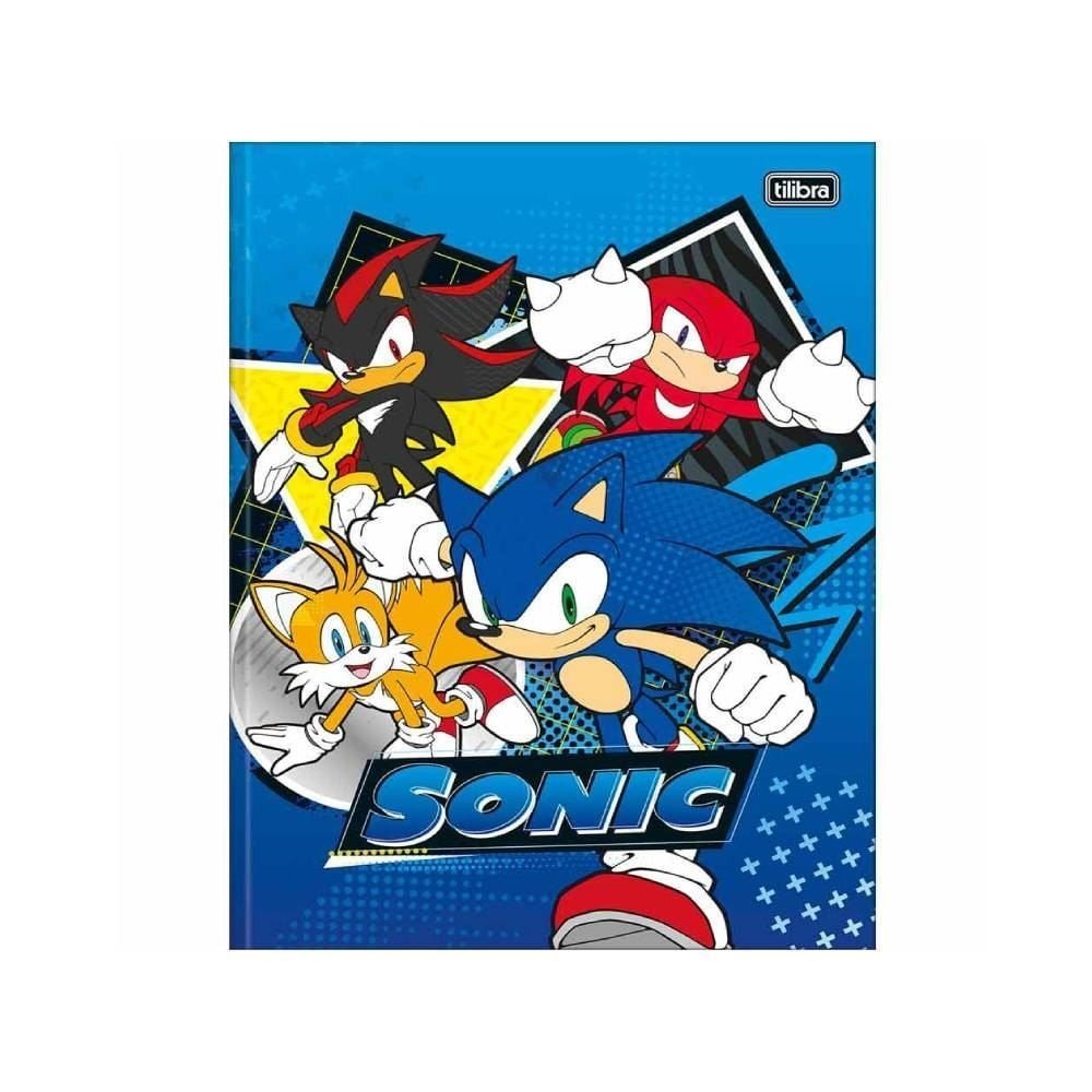 Caderno Brochura - Sonic - 80 folhas capa dura - Tilibra