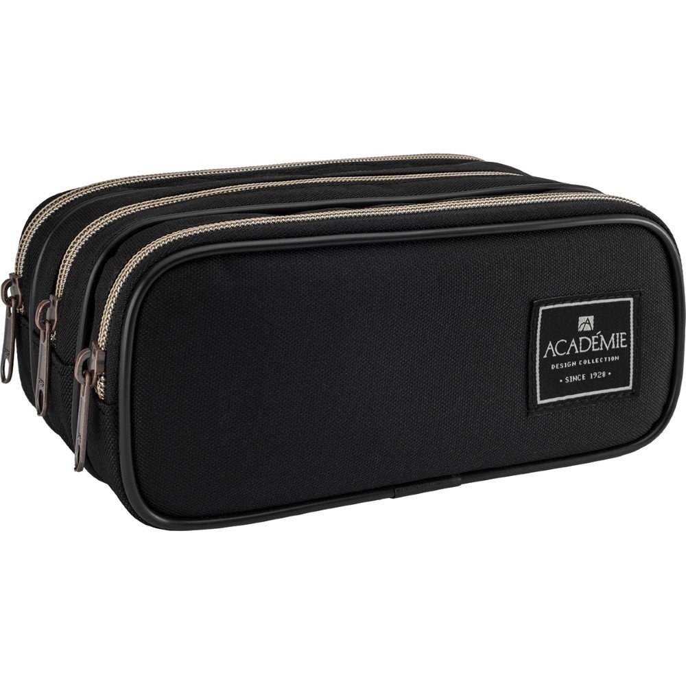 Estojo 3 Repartições - Preto - Tilibra