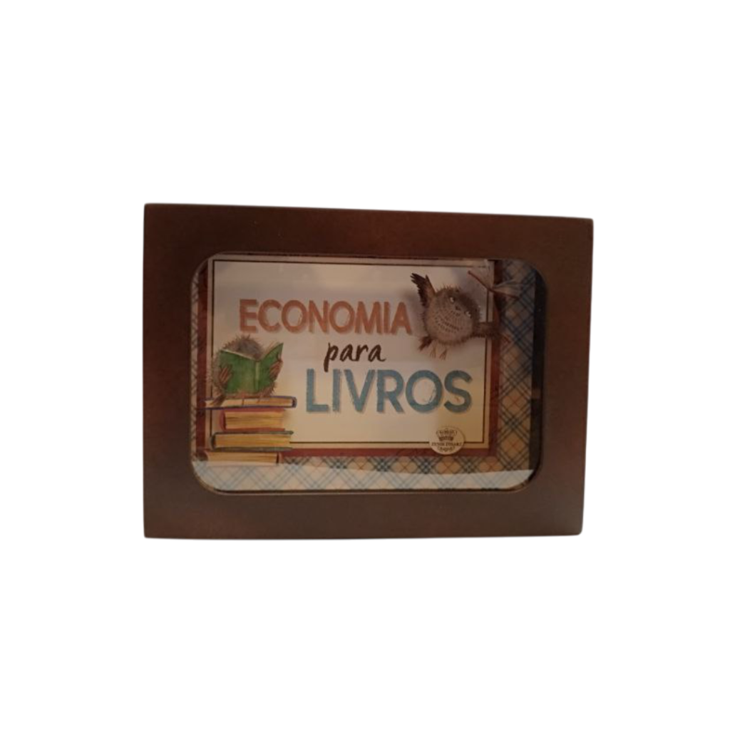 Cofre Economia para Livros - Madeira - Zenir Dizarz