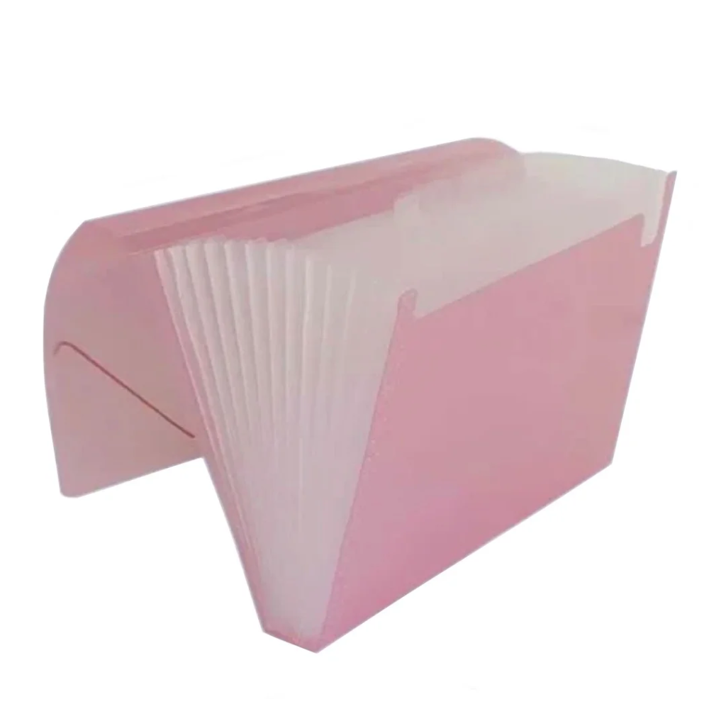 PASTA SANFONADA ELÁSTICO A4 12 DIVISÓRIAS - VERMELHO - PLASCONY