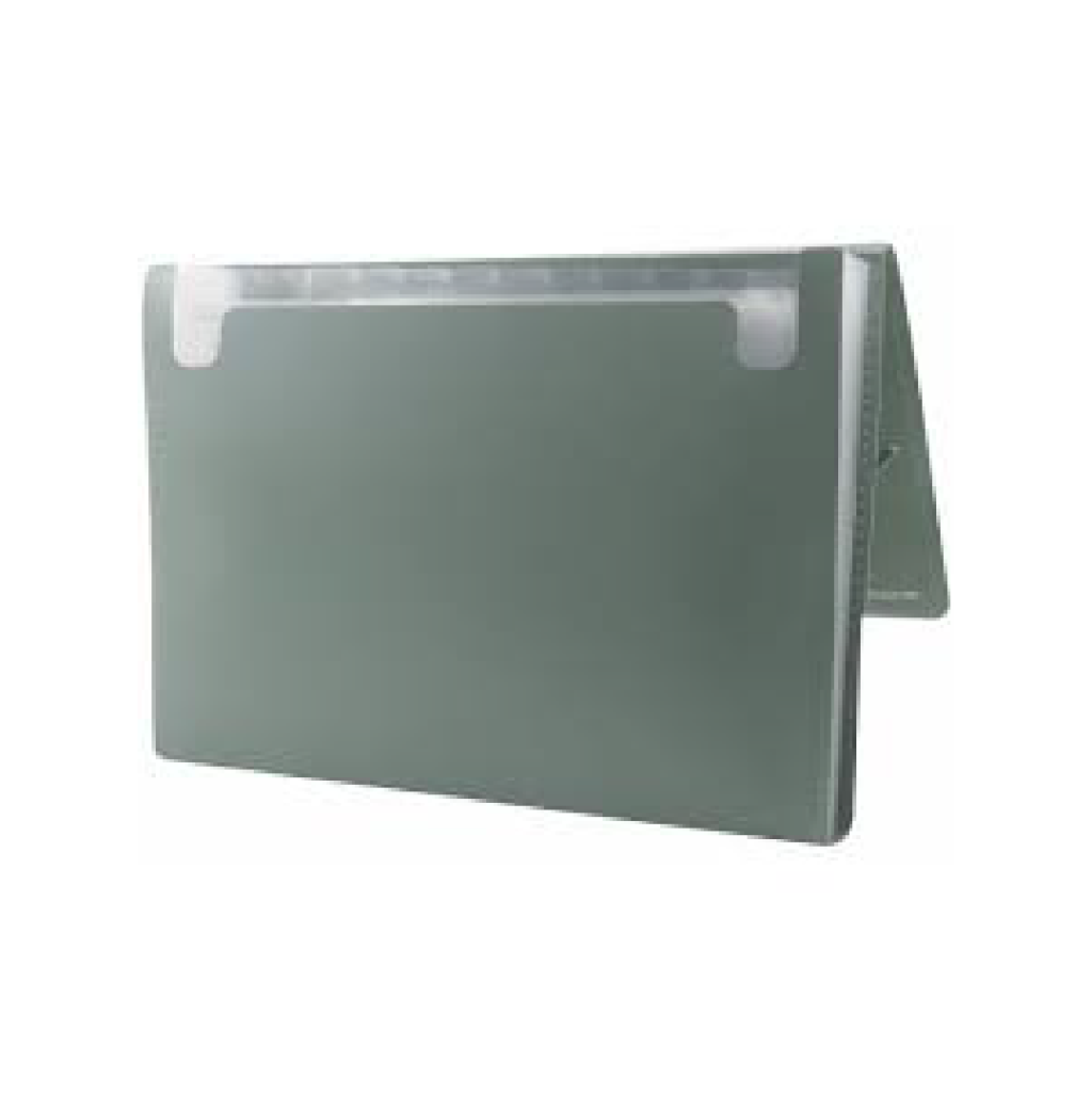 PASTA SANFONADA ELÁSTICO A4 12 DIVISÓRIAS - VERDE - PLASCONY