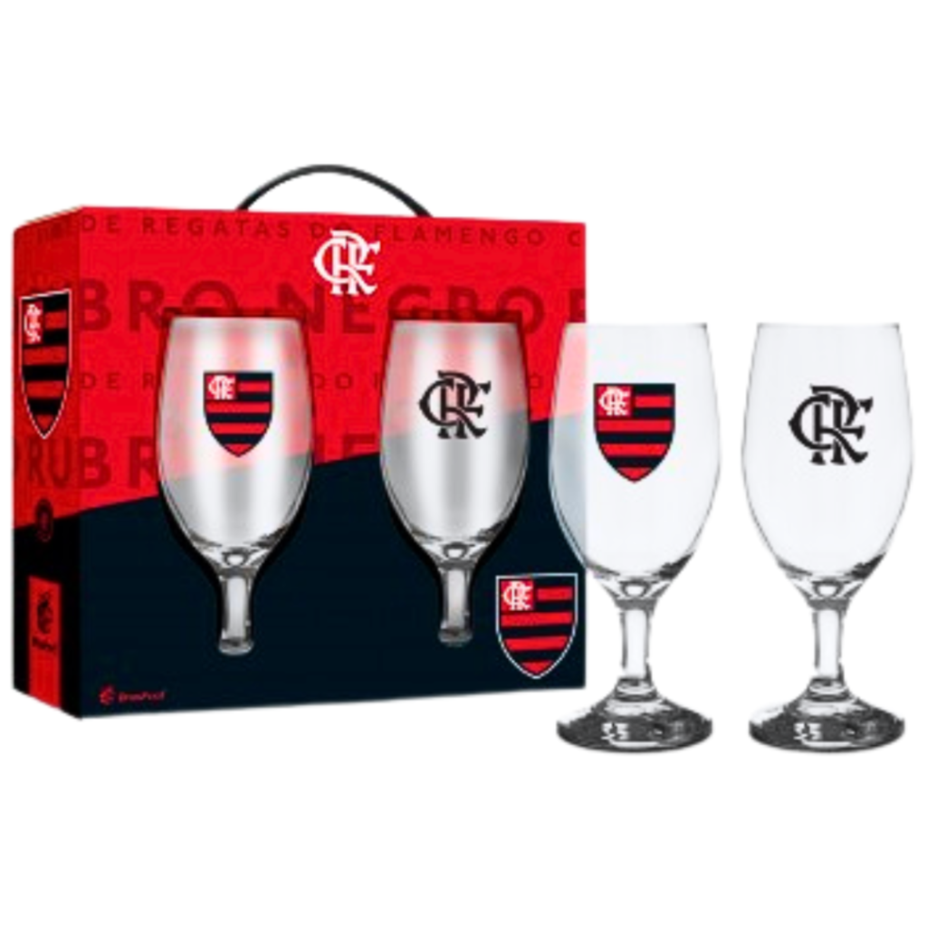KIT TAÇAS - 2 UNID - FLAMENGO - BRASFOOT 