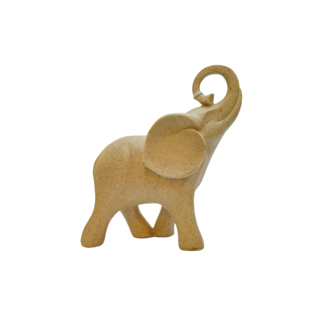 ESCULTURA ELEFANTE - RESINA - 17,5X16,3X6,6CM - FLORARTE 