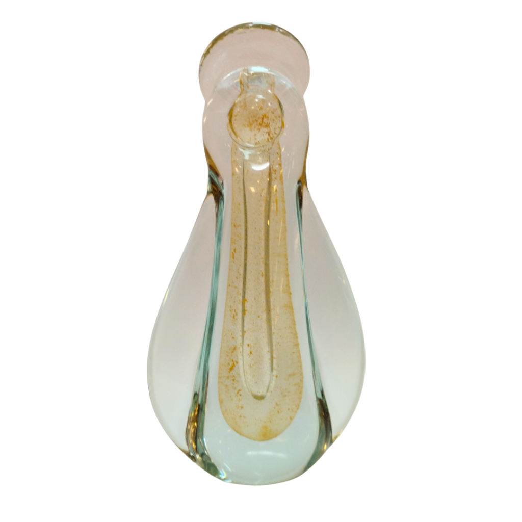 SANTA DE VIDRO - DOURADA -  24x12,5x8cm - FLORARTE 