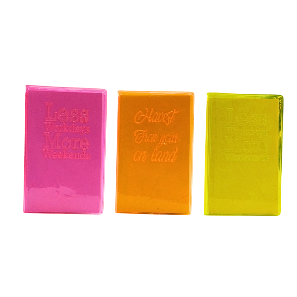 CADERNETA NEON - AMARELO, ROSA E LARANJA - WIN PAPER