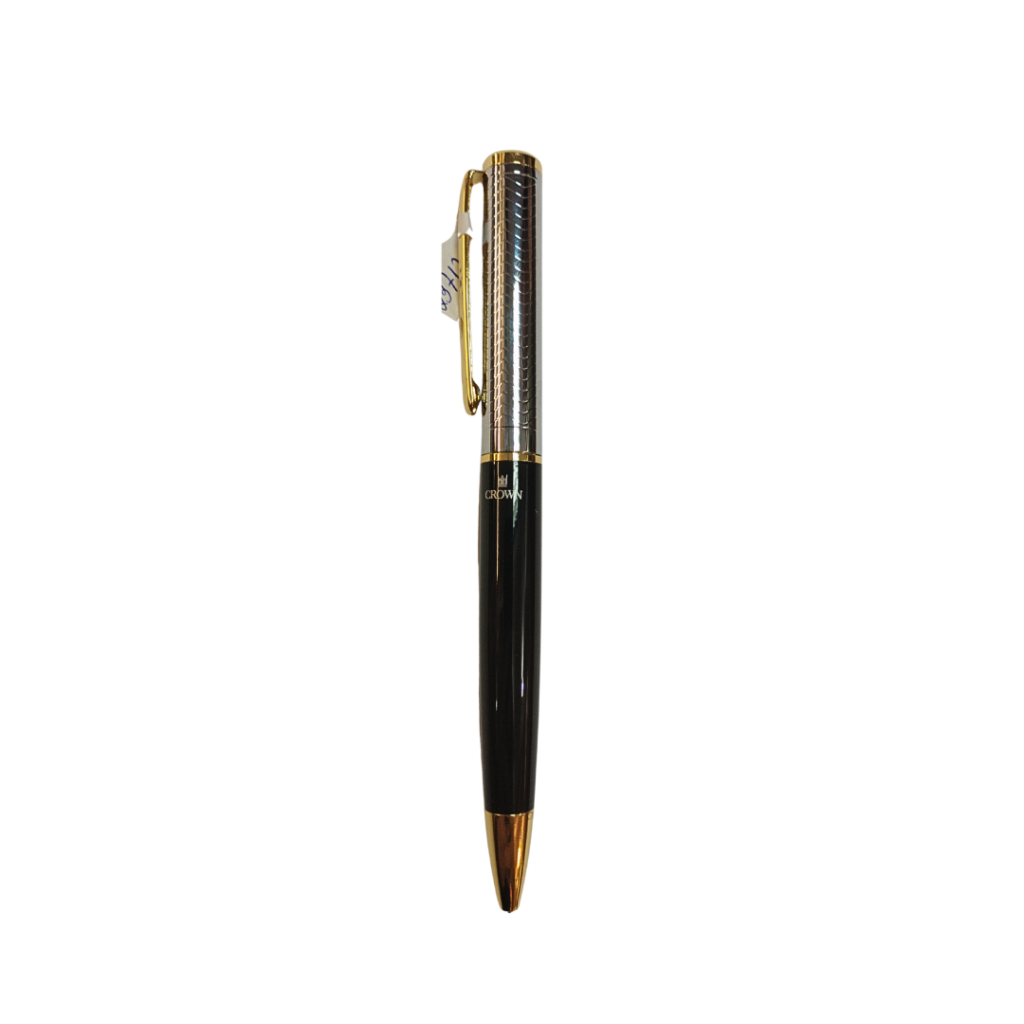 CANETA ESFEROGRÁFICA CROWN - REGENTE - PRETO COM DOURADO