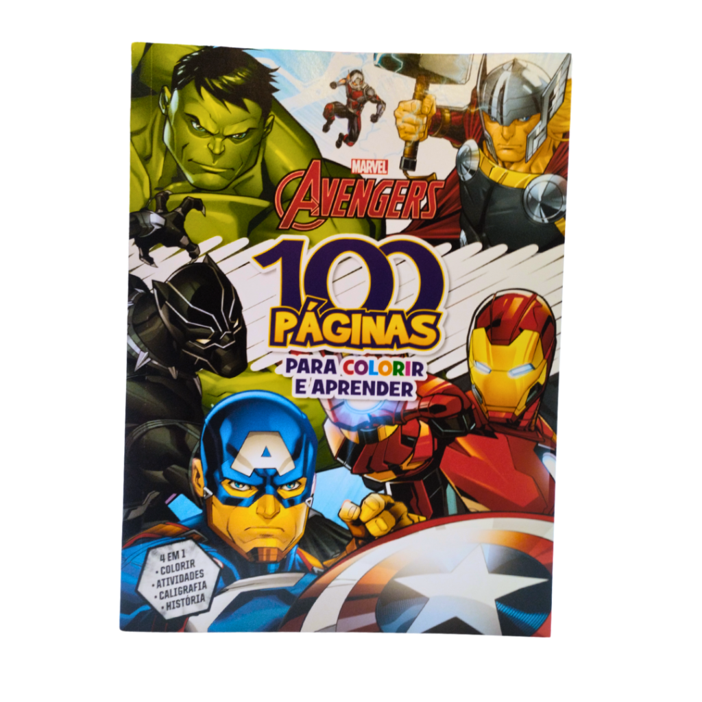 LIVRO DE COLORIR - AVENGERS - 100 PÁGINAS - EDITORA RIDEEL