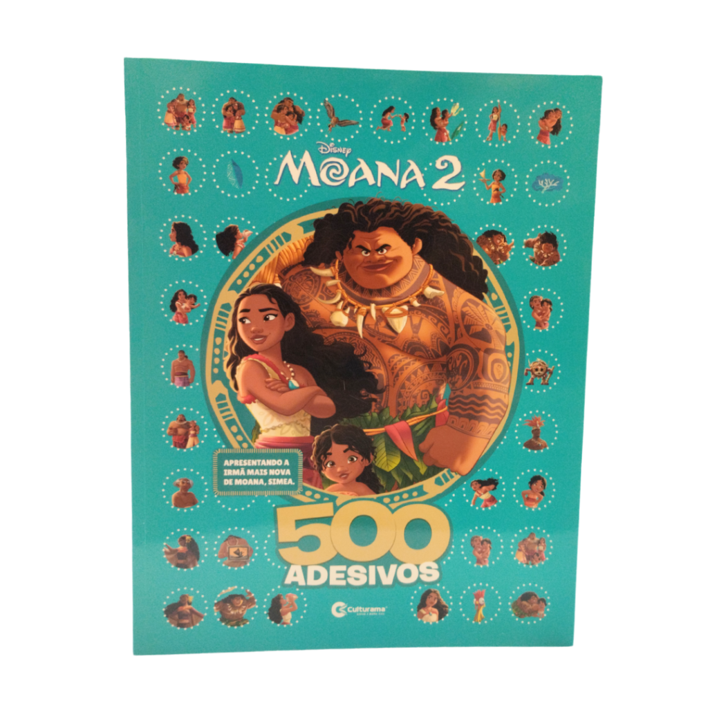 LIVRO DE COLORIR - COM ATIVIDADES E 500 ADESIVOS - MOANA 2 - CULTURAMA