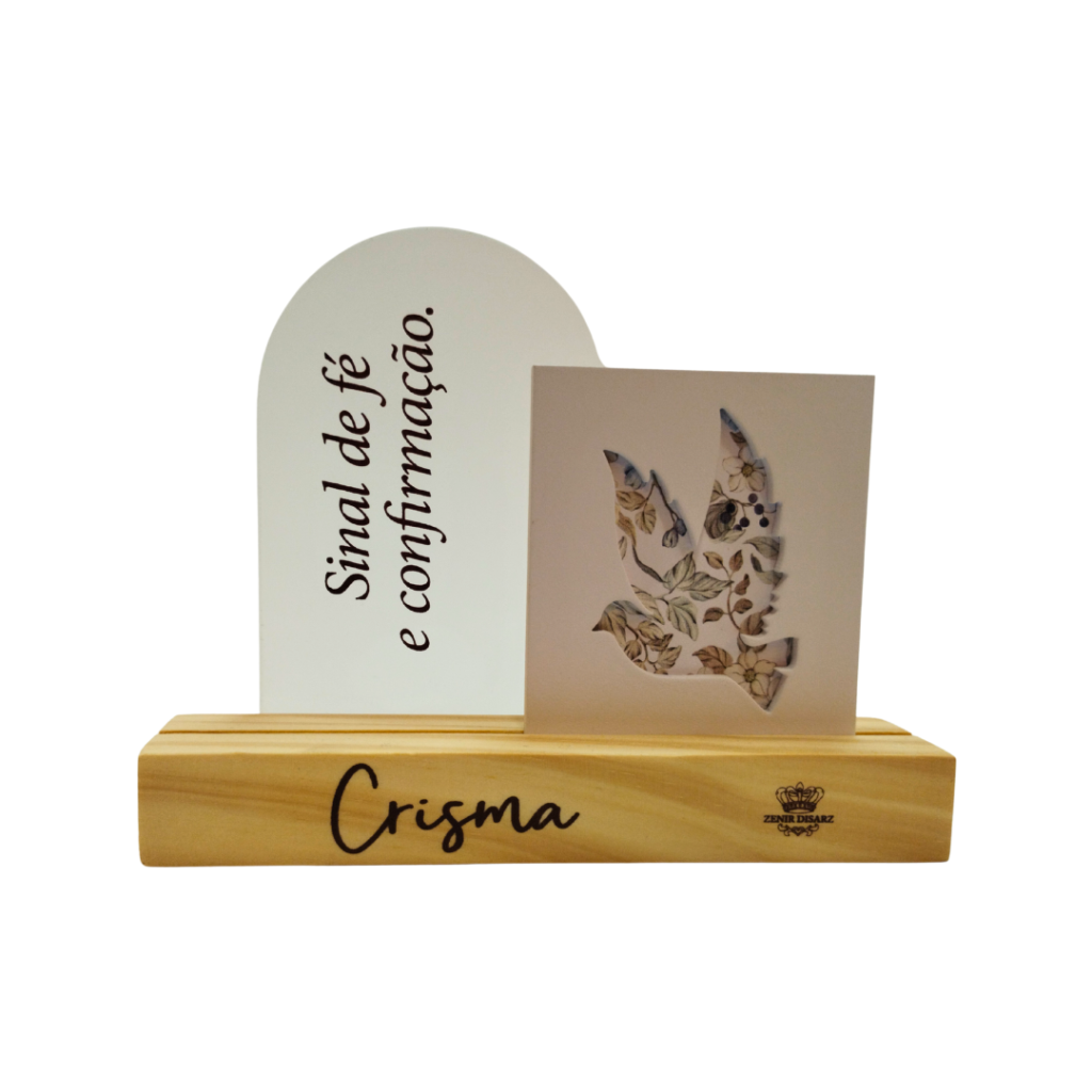 PLAQUINHA DE E MADEIRA - CRISMA - ZENIR DIZARS 