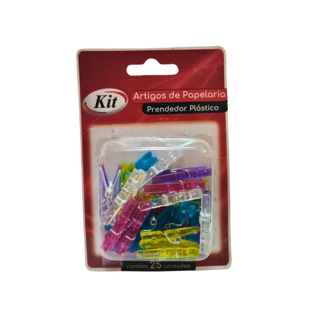 PRENDEDOR PLASTICO - COLORIDO - 25 UNIDADES - KIT