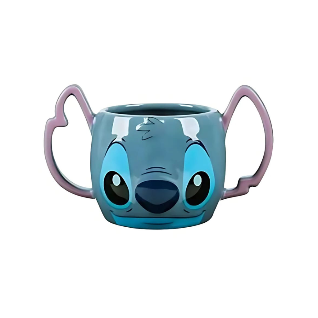 CANECA 3D PORCELANA DUPLA ALÇA- STITCH - 450ML - ZONA CRIATIVA 