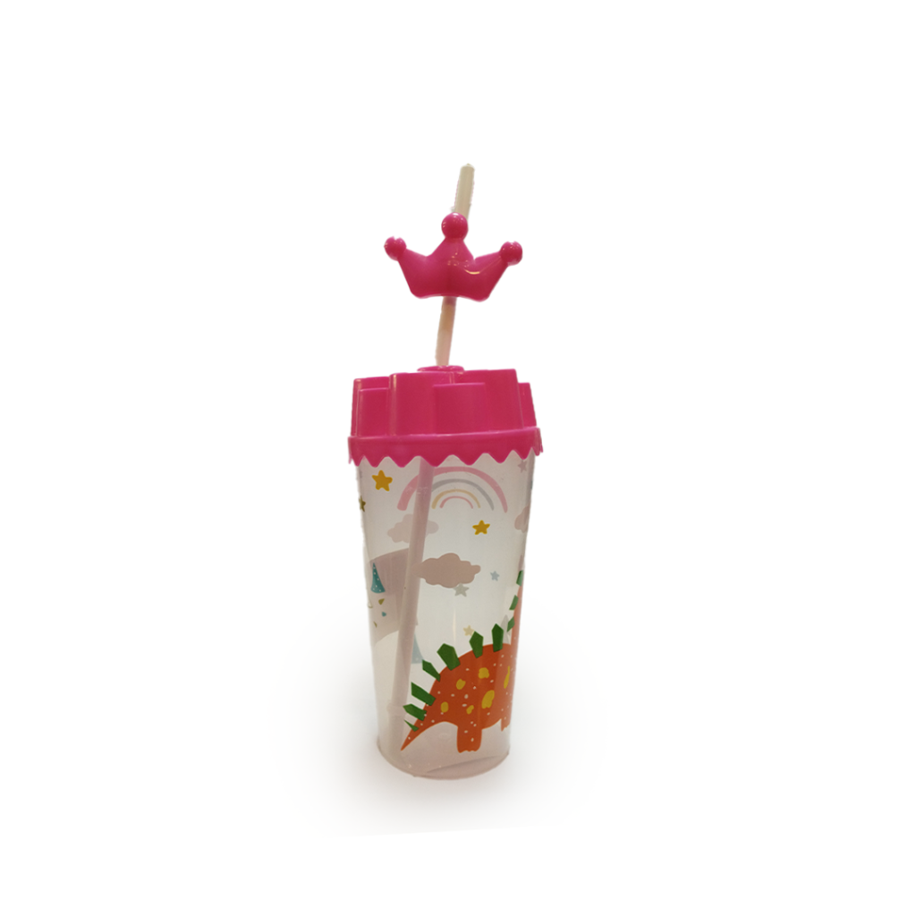 GARRAFA INFANTIL COM CANUDO - DINOSSAROS - ALIBABY