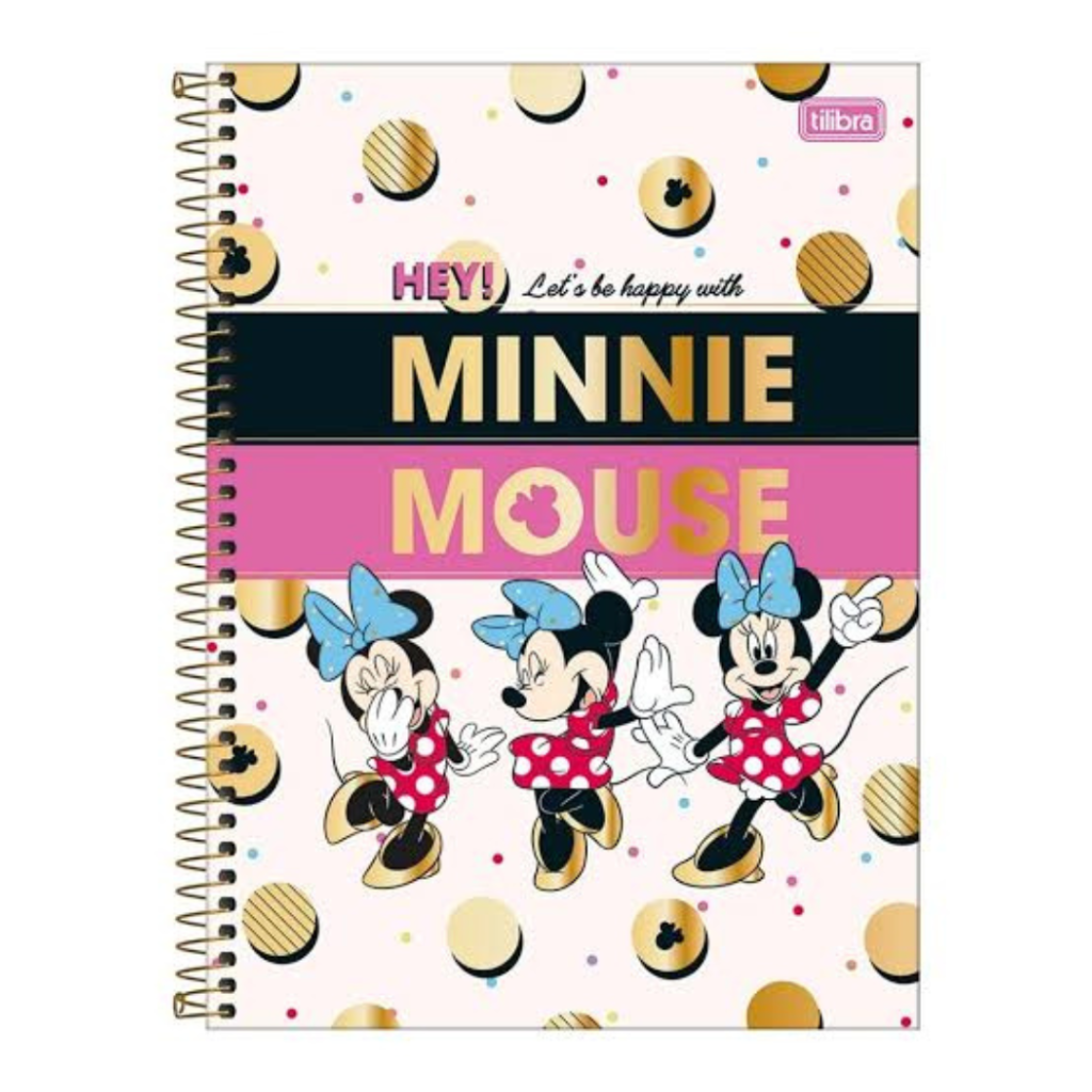 CADERNO UNIVERSITÁRIO - MINNIE MOUSE - 10 MATÉRIAS - TILIBRA 