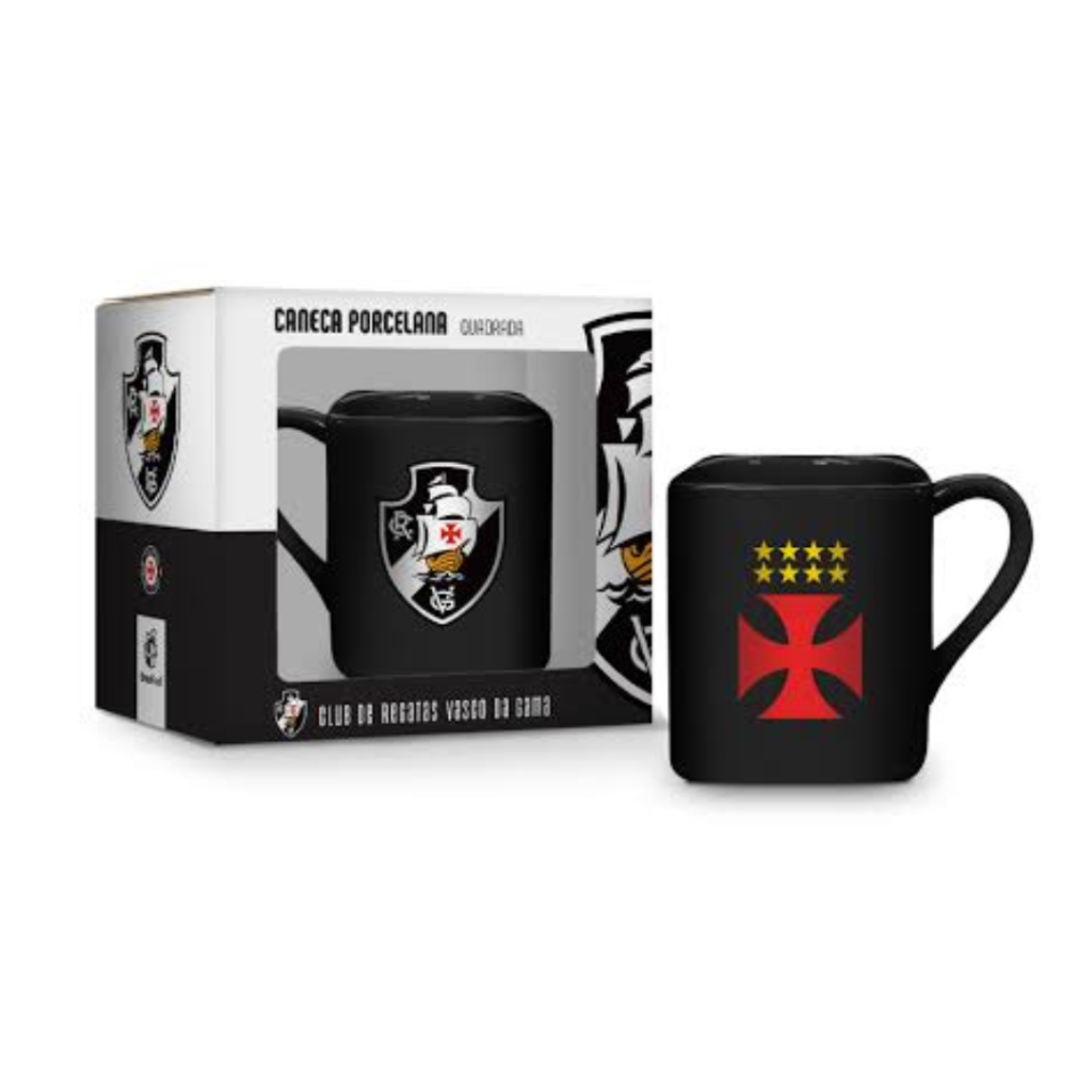 CANECA PORCELANA QUADRADA - VASCO - 220ML - BRASFOOT 