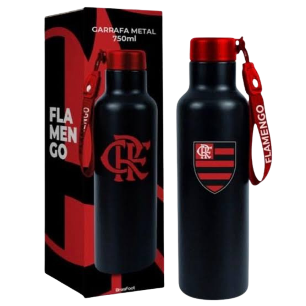 GARRAFA METAL - FLAMENGO - 750ML - BRASFOOT 