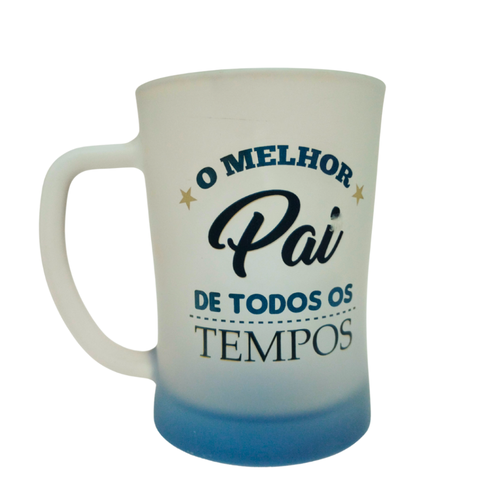CANECA VIDRO - O MELHOR MAIS DE TODOS OS TEMPOS - 650ML - ZONA CRIATIVA 
