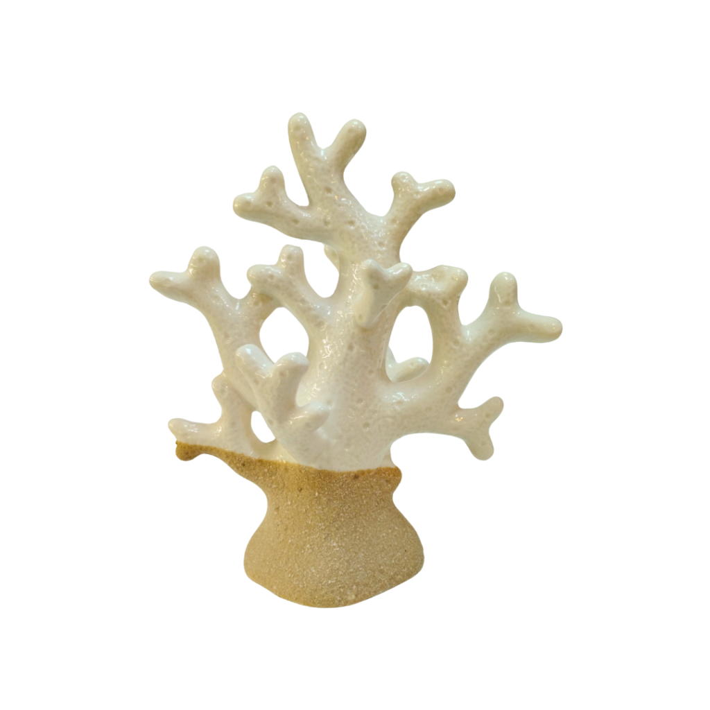 DECORAÇÃO CORAL BRANCO - FLORARTE