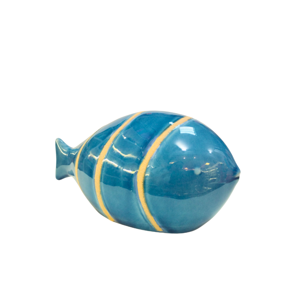 PEIXE AZUL CERÂMICA - PEQUENO - FLORARTE