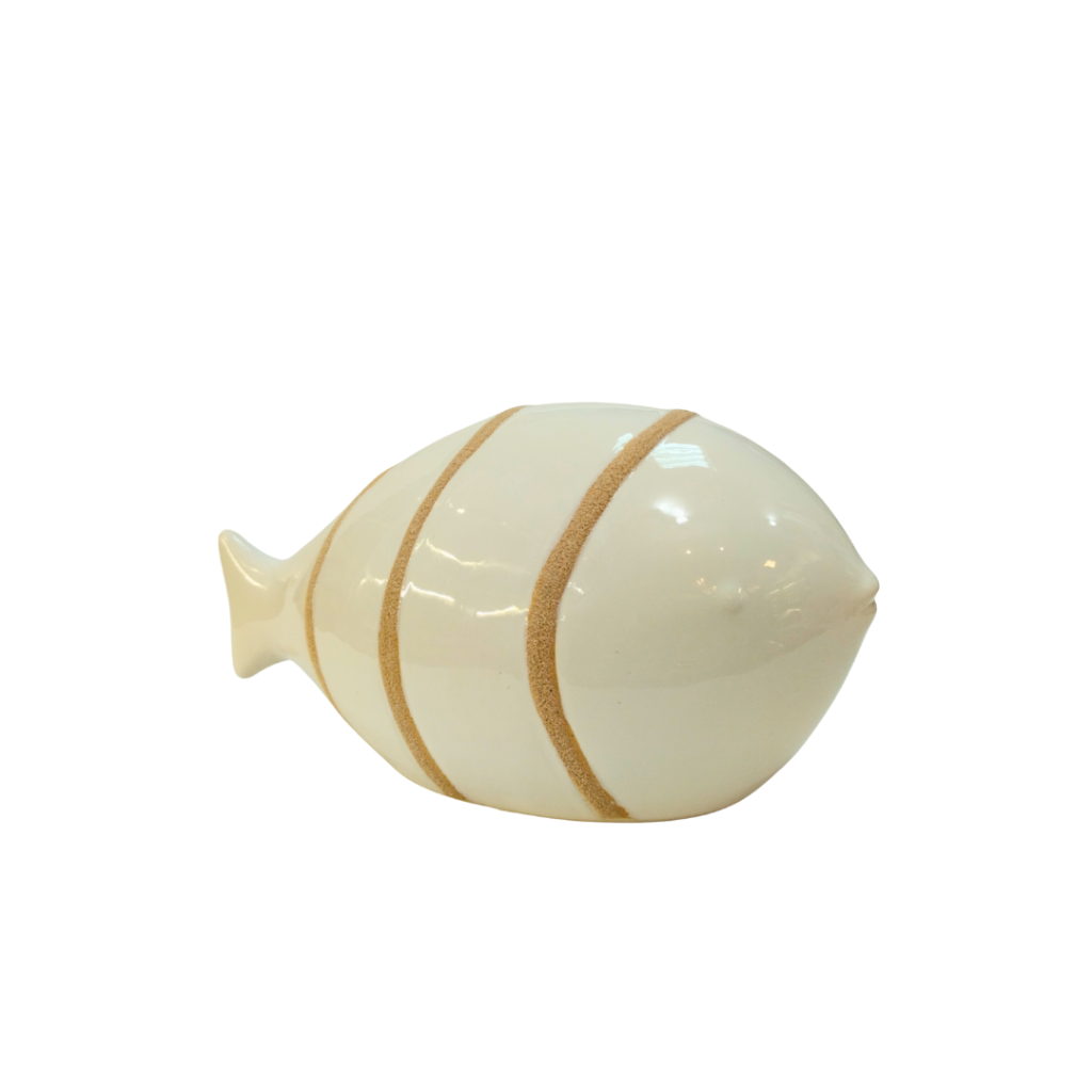 PEIXE BRANCO CERÂMICA - PEQUENO - FLORARTE