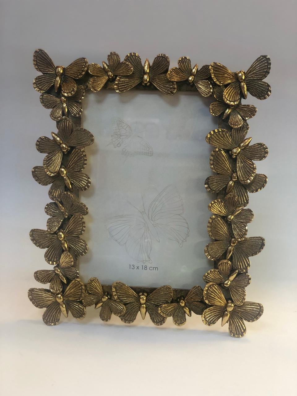 Porta Retrato de Borboletas Dourado