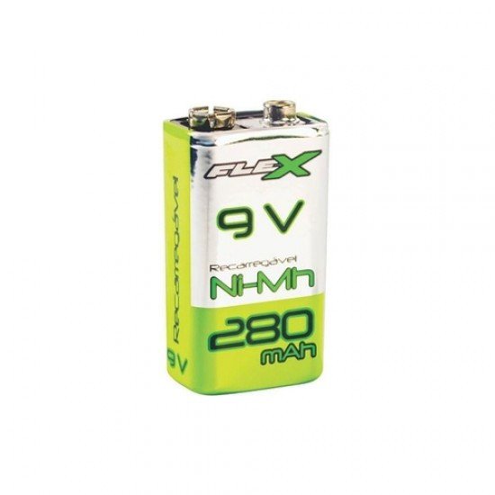 BATERIA 9V RECARREGÁVEL 280 mAh