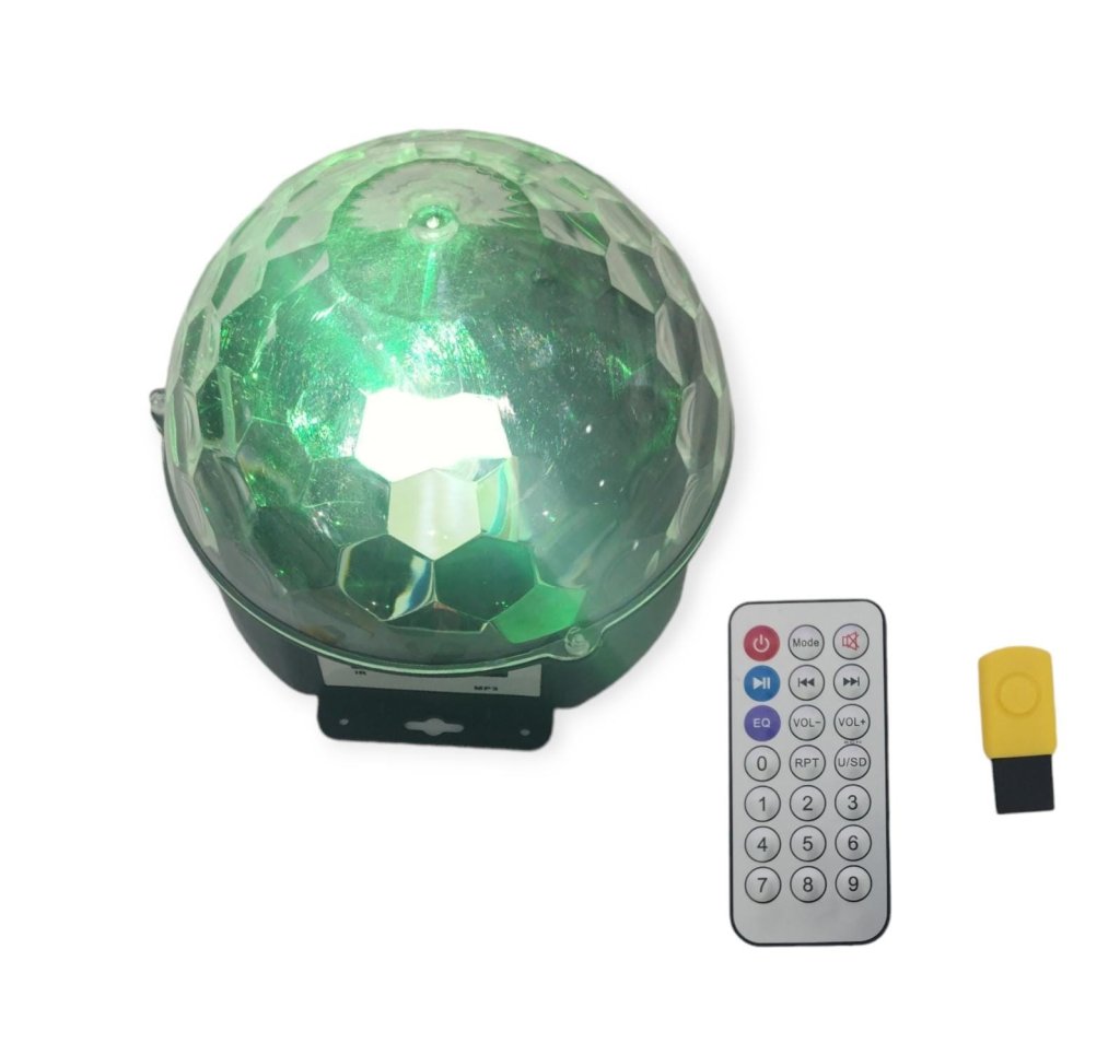 MINI GLOBO DE LED BLUETOOTH COM USB E PEN DRIVE