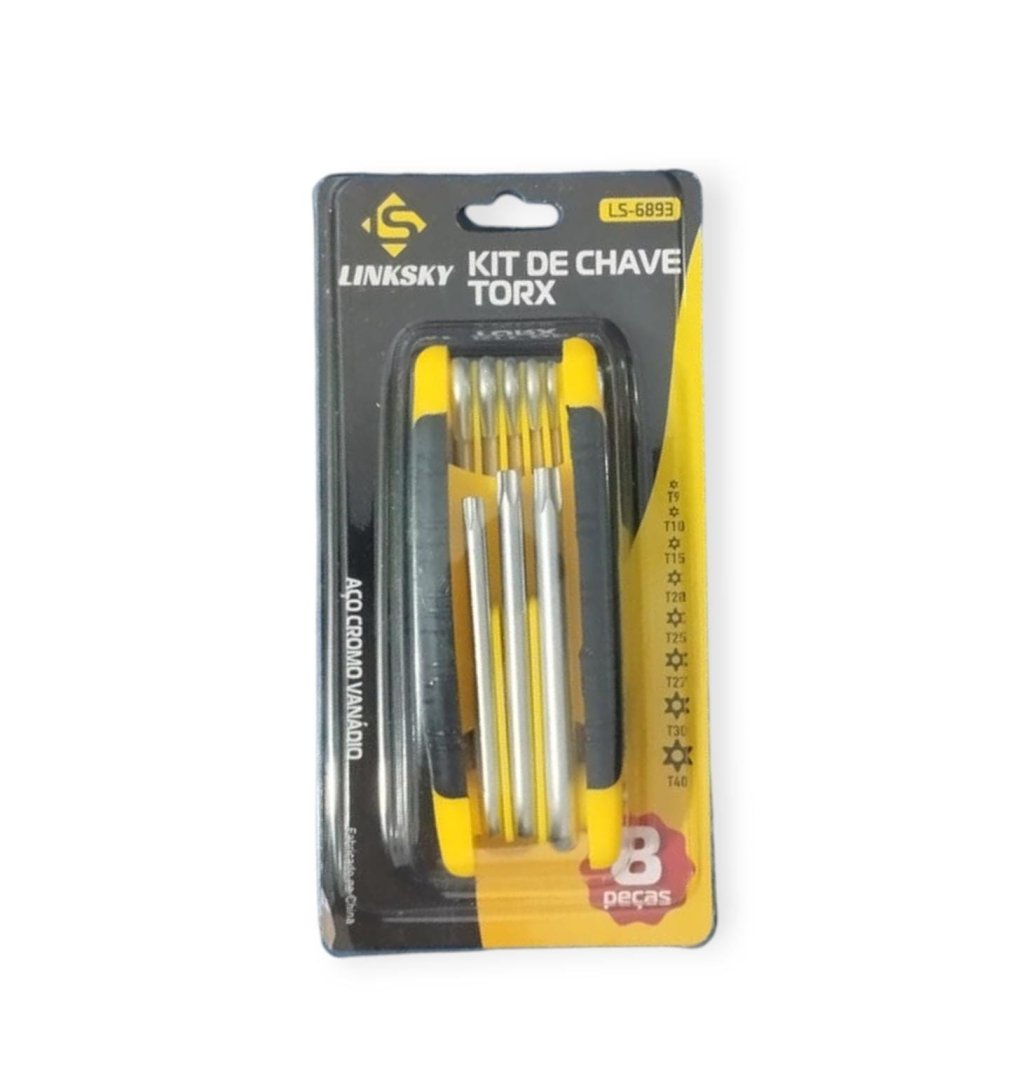 JOGO DE CHAVE TORX C/8 PEÇAS