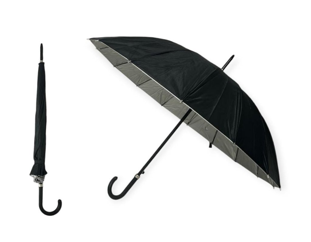 GUARDA-CHUVA AUTOMÁTICO 55 CM 16 VARETAS PROTEÇÃO UV