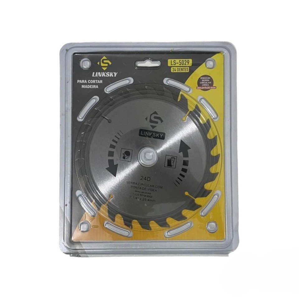 DISCO DE SERRAS CIRCULARES VIDEA P/ MADEIRA 180 X 24T X 25.4MM