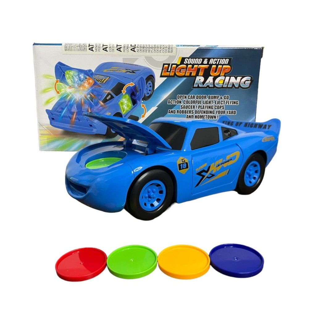 CARRO LANÇA DISCOS COM MUSICA E LUZ