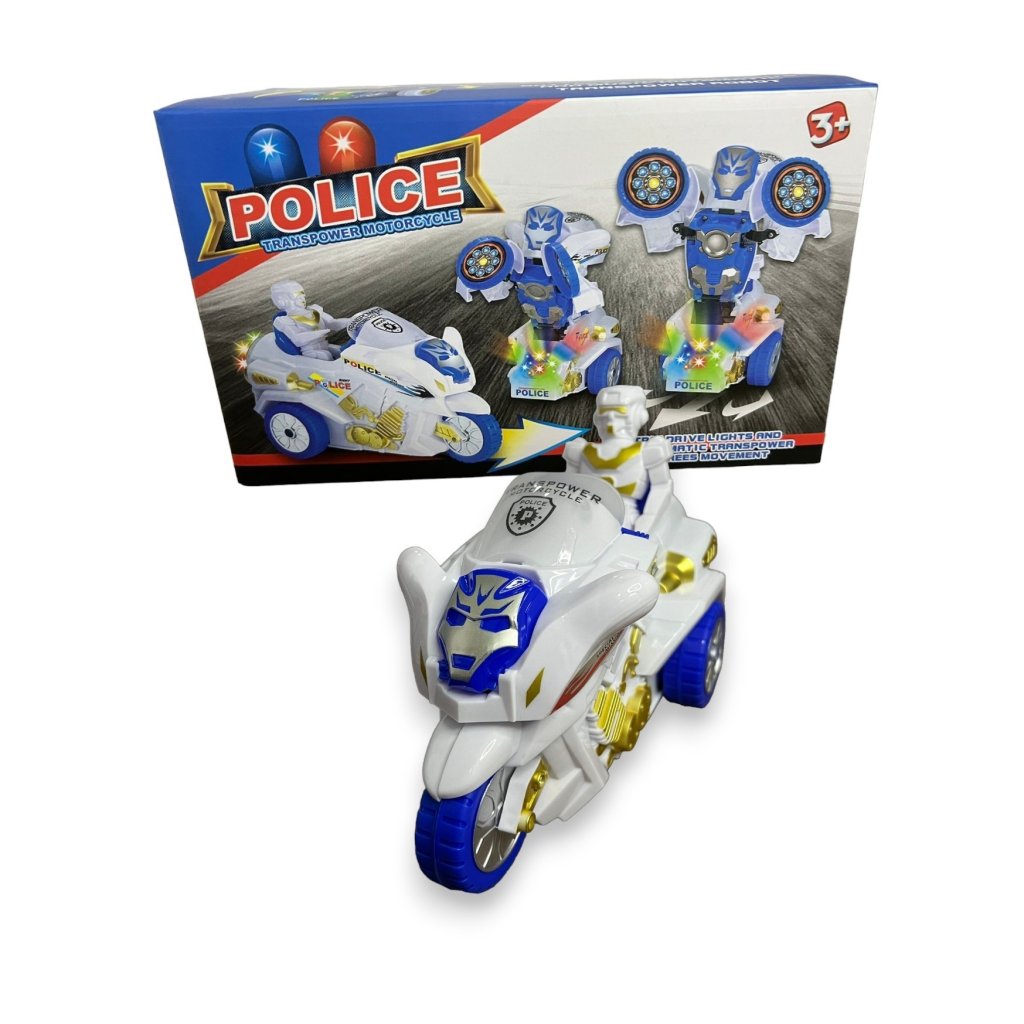 MOTO DE POLICIA QUE TRANSFORMA EM ROBO