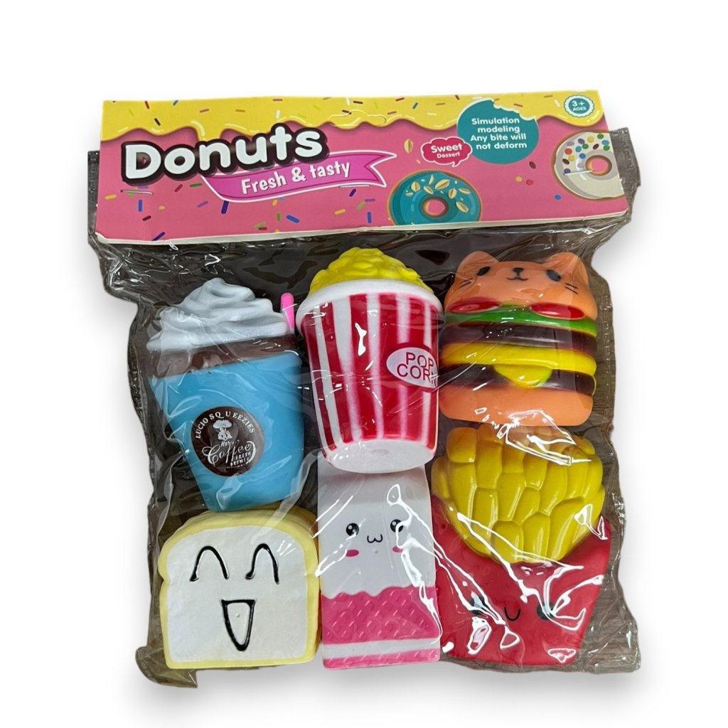 KIT ALIMENTOS DE BORRACHA COM 6 PÇS