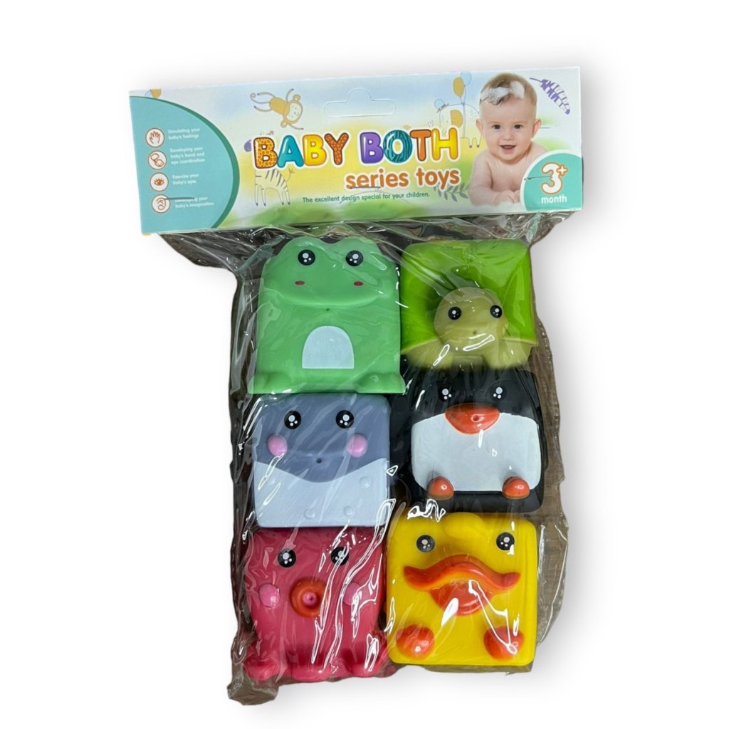 KIT ANIMAIS DE BORRACHA COM 6 PÇS