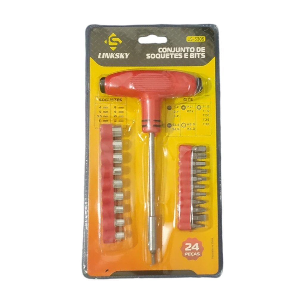 JOGO DE CHAVE INTERCAMBIÁVEL C/24 PÇS