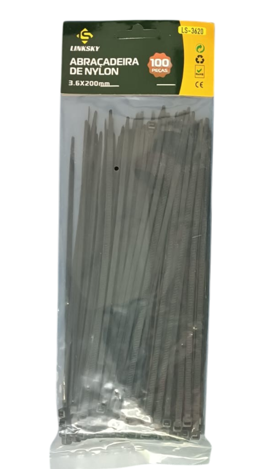 ABRAÇADEIRA DE NYLON COM 100 PEÇAS