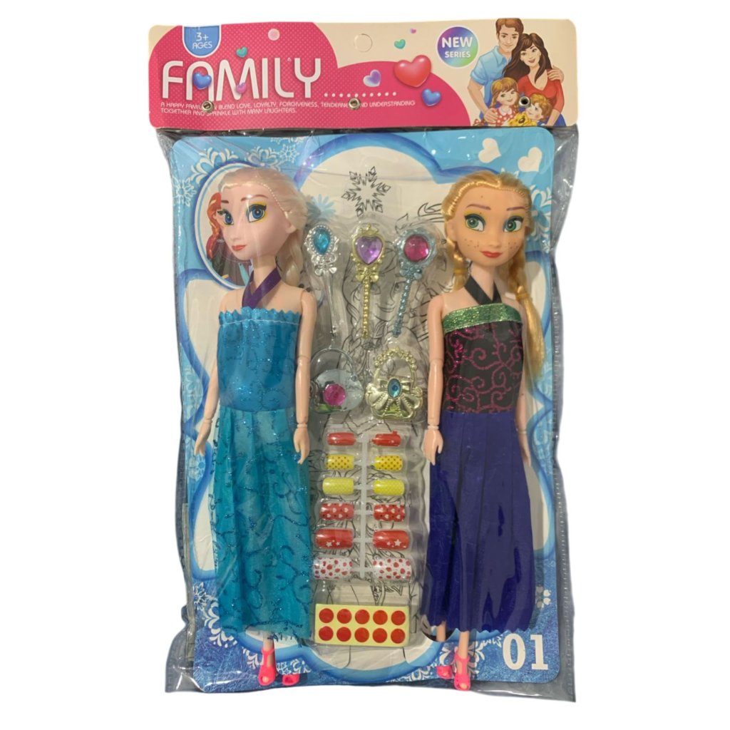 KIT COM 2 PRINCESAS + ACESSÓRIOS