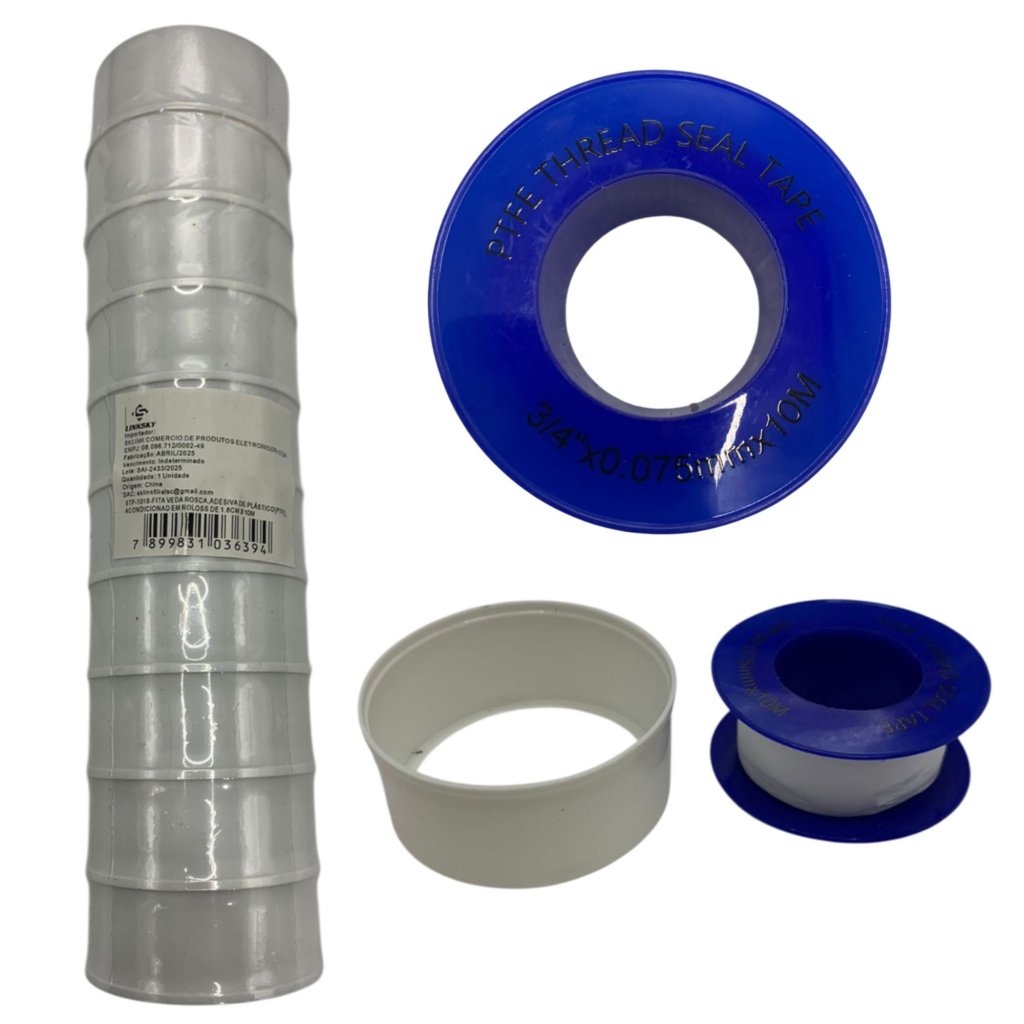 FITA TEFLON VEDA ROSCA C/10 18MM X 10M