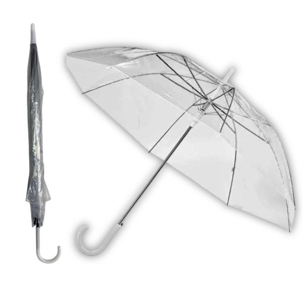 GUARDA-CHUVA AUTOMÁTICO 47CM INFANTIL TRANSPARENTE