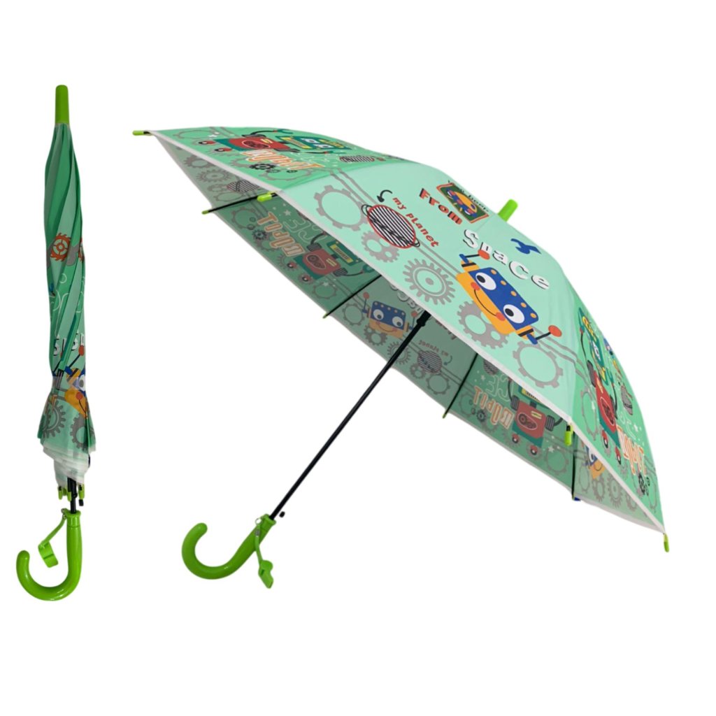 GUARDA-CHUVA AUTOMÁTICO 47CM INFANTIL COM APITO DESENHO ANIMAIS