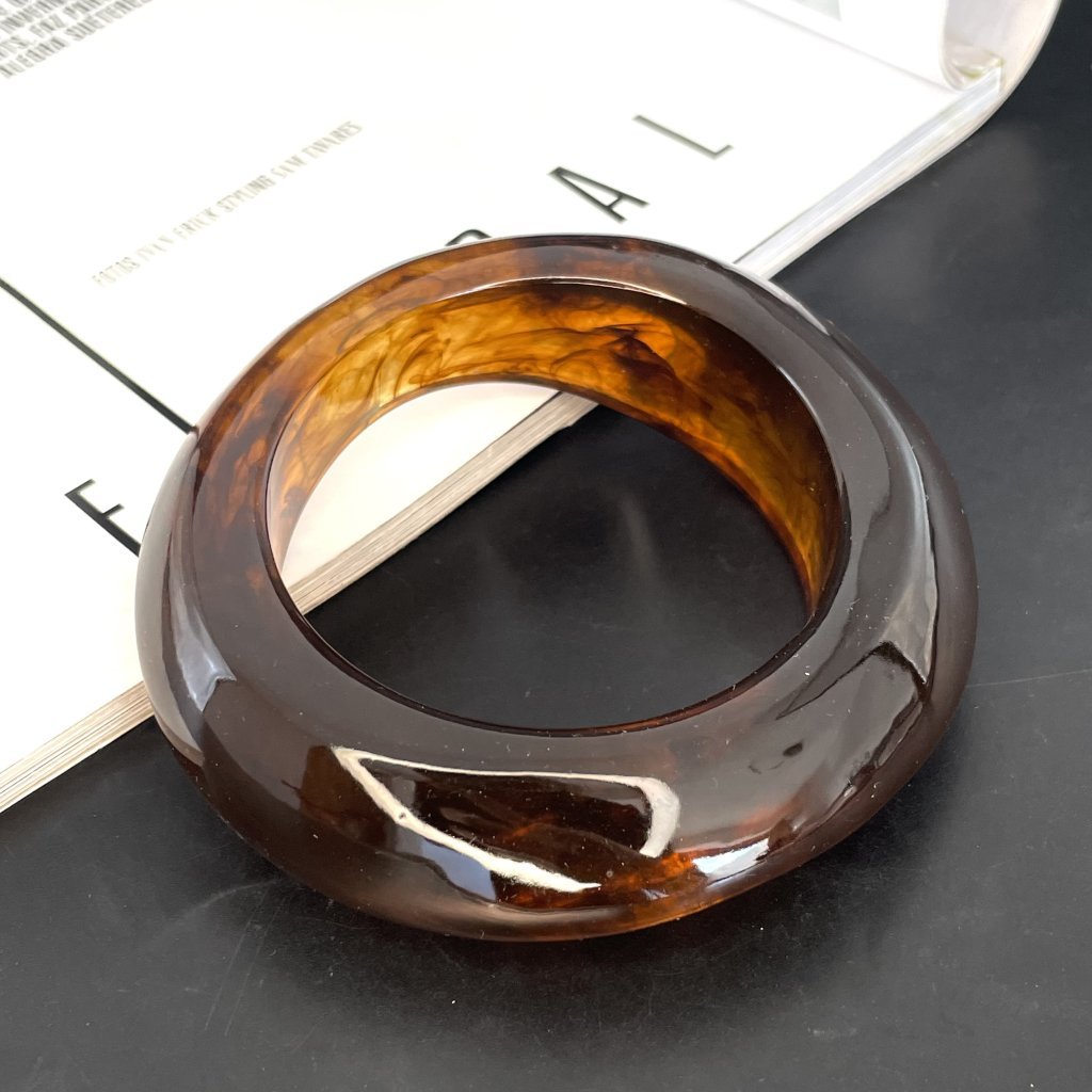 Bracelete Resina Marron 