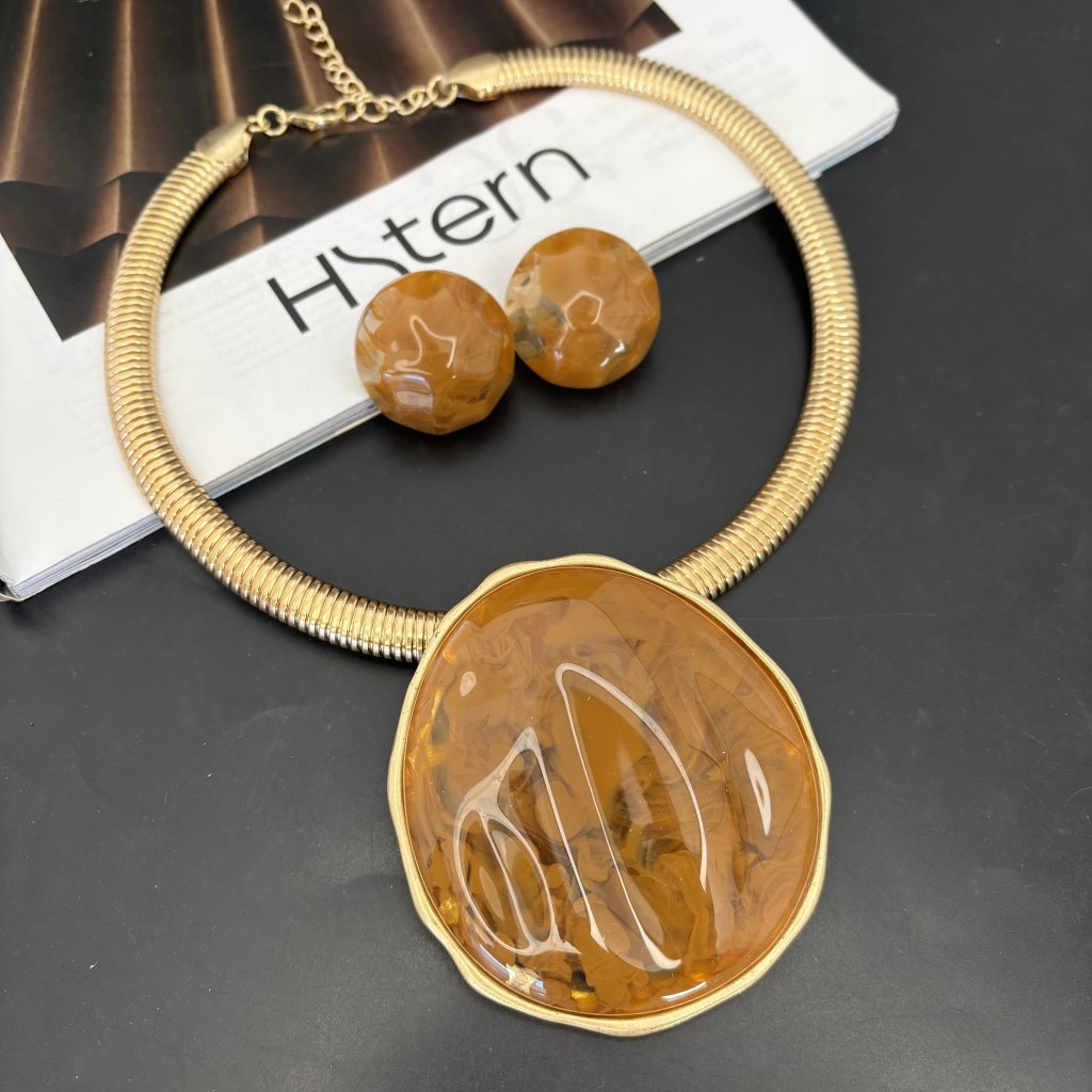 Choker pedra laranja 
