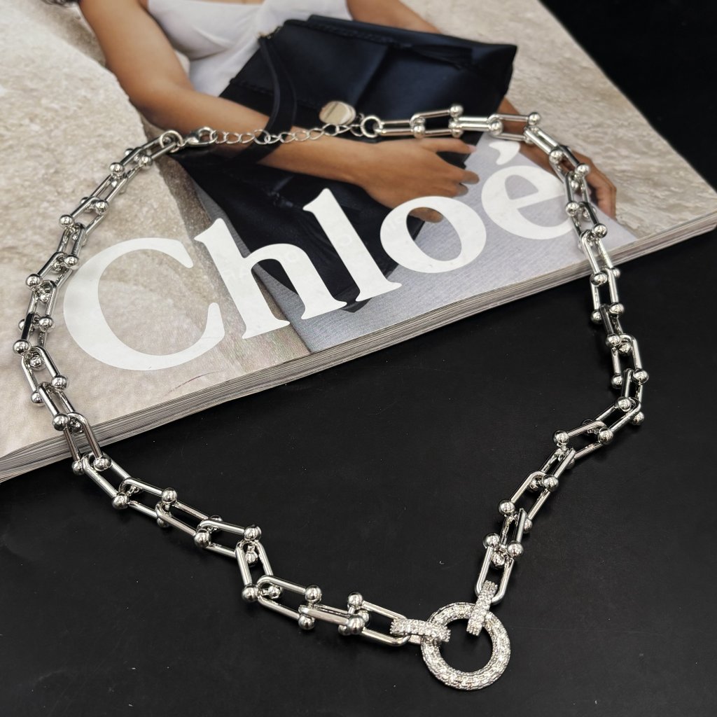 Colar círculo prata 