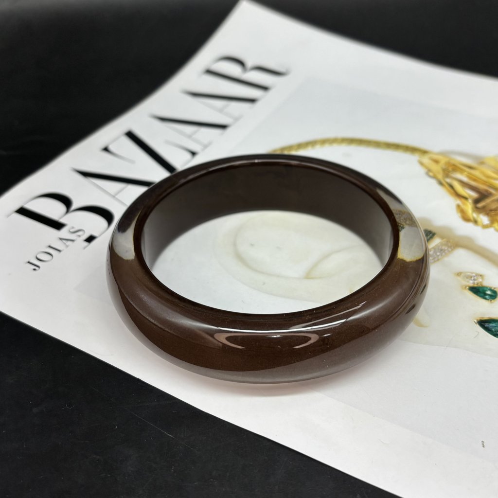 Bracelete marrom espelhado