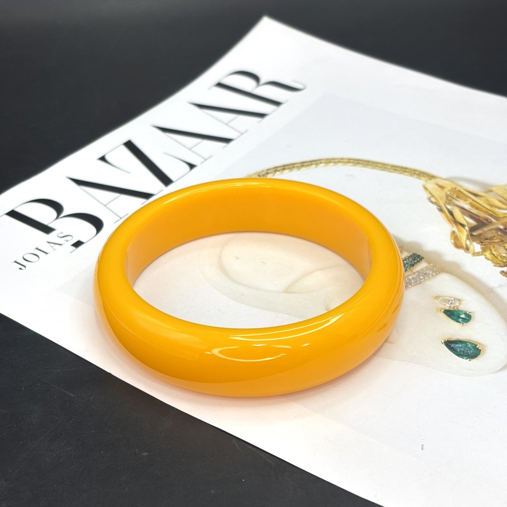 Bracelete resina amarelo 