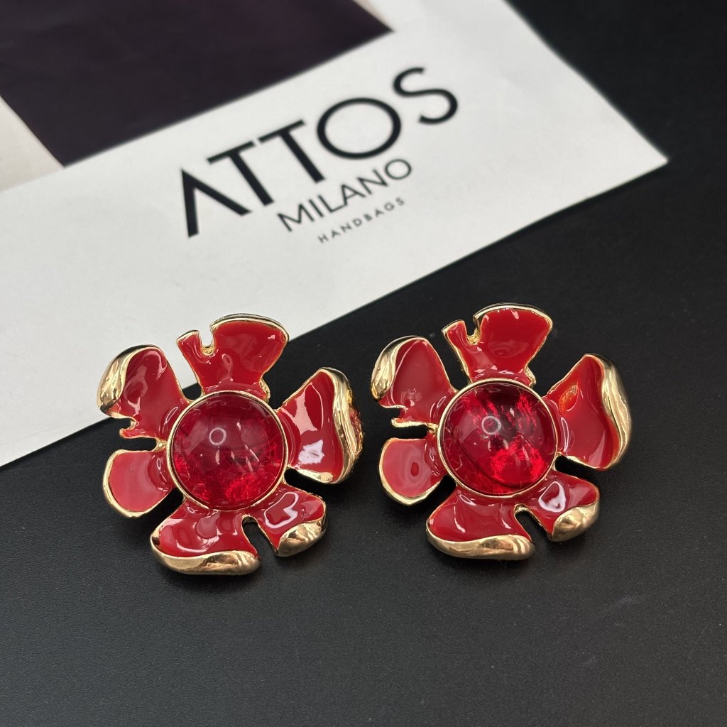 Brinco flor Red 