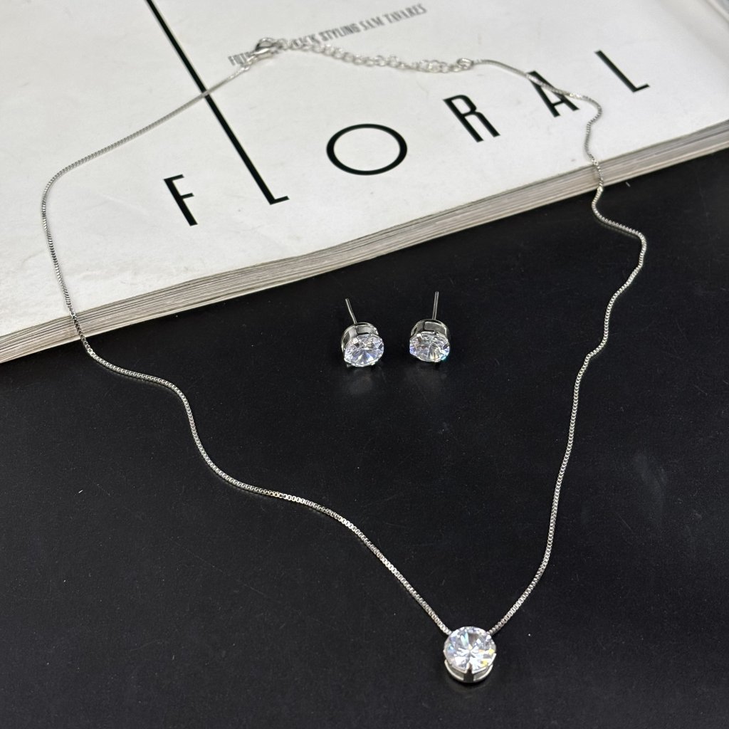 Conjunto ponto de luz prata 