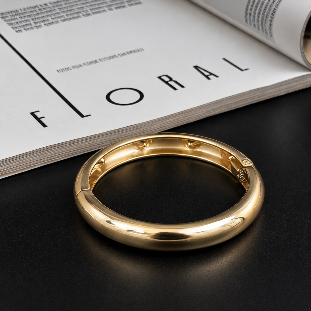 Bracelete liso dourado 