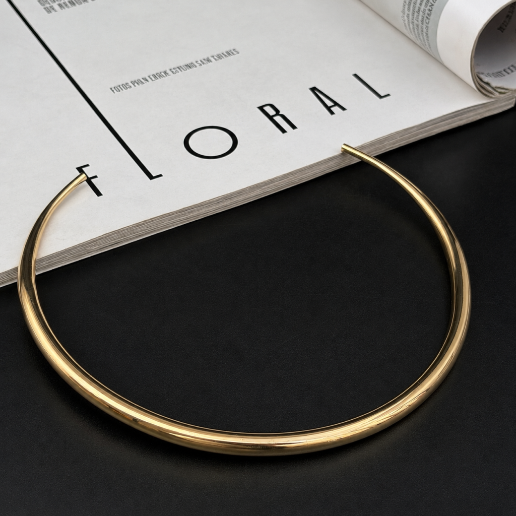 Choker slim dourado 