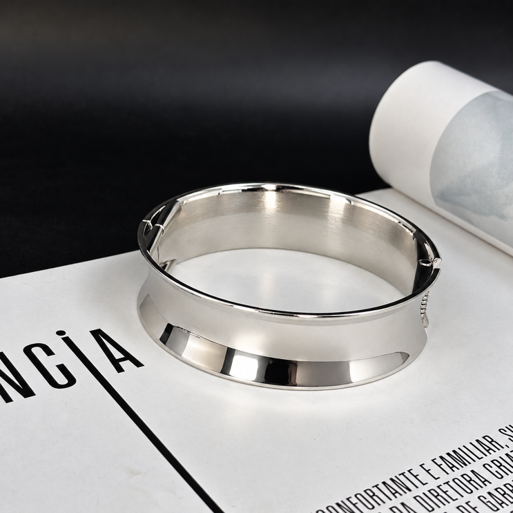 Bracelete liso prata 