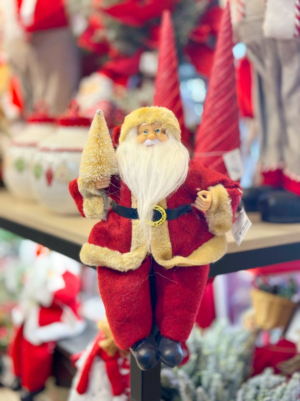 Papai Noel sentado (vermelho bege )83374001